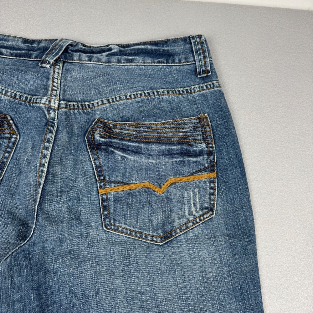 Guess‎ Jeans Mens 34 Medium Wash Bootcut Denim Blue Cotton Pants X8302400000 - Picture 5 of 10